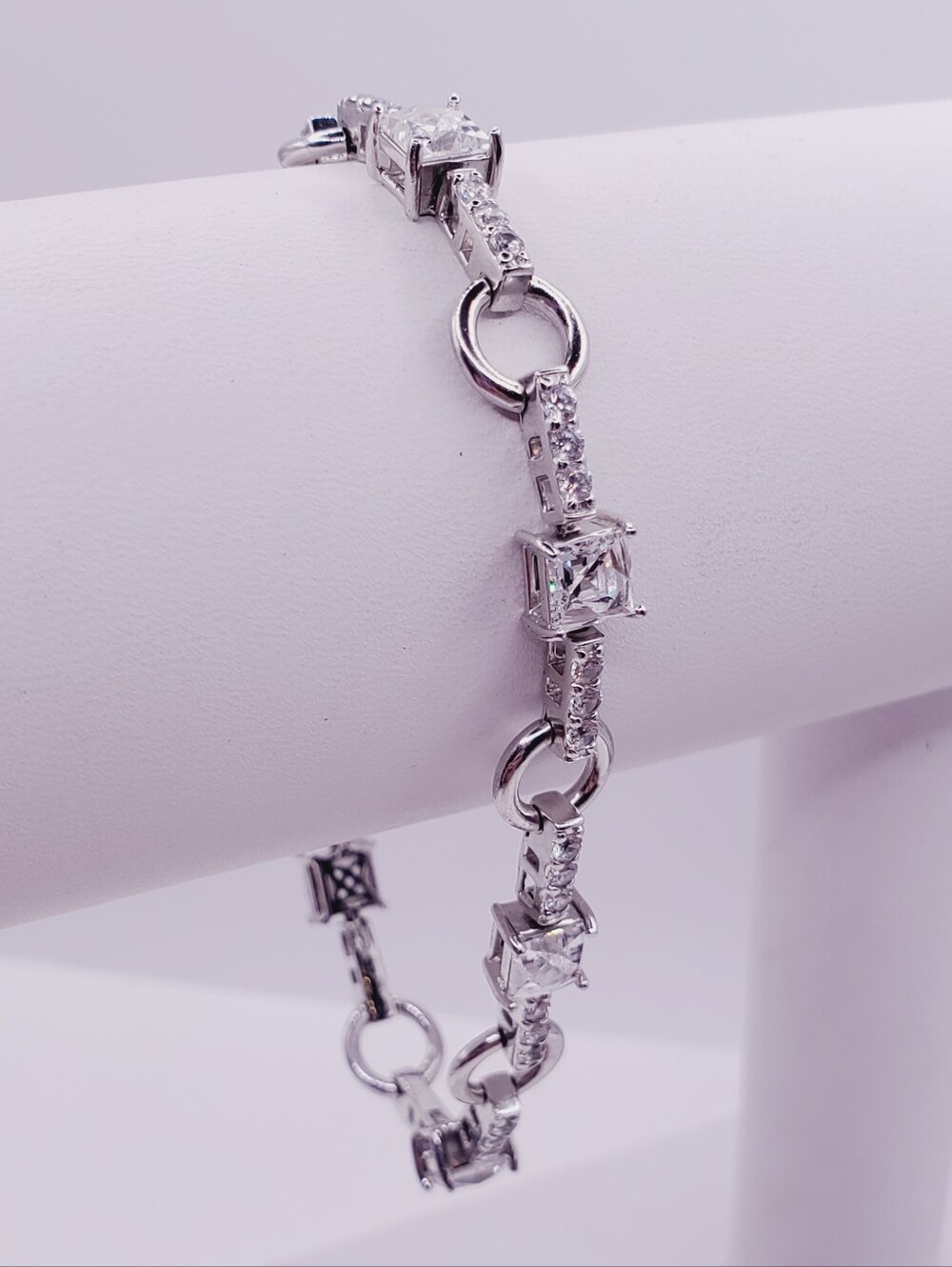 925 Sterling Silver Circle Link Bracelet